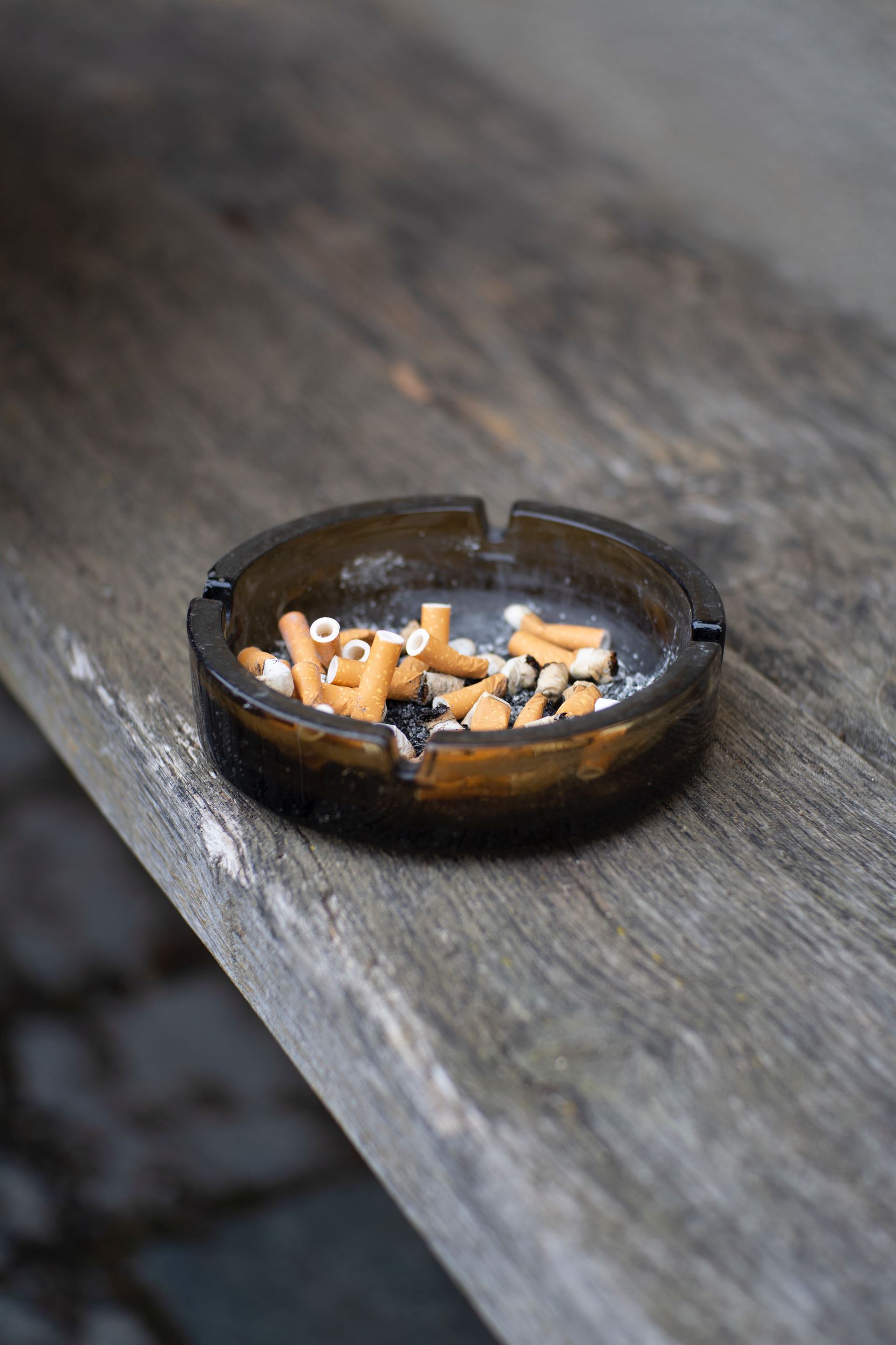 a close up of a wooden table